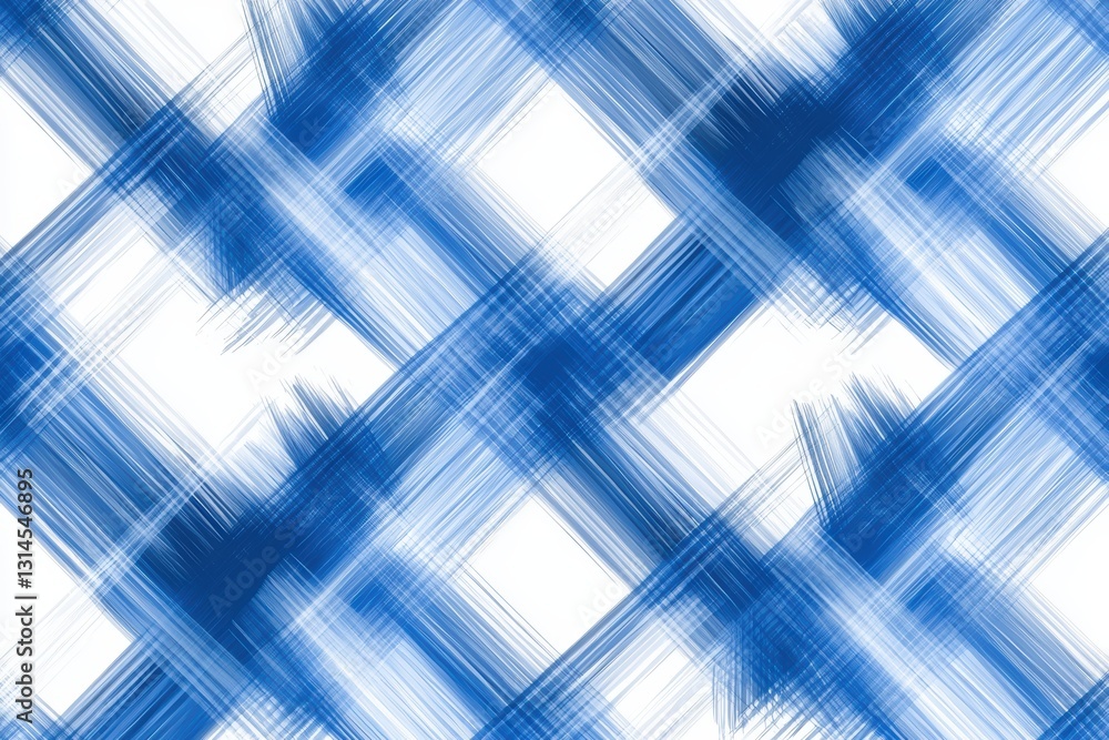 A vibrant blue and white abstract pattern featuring dynamic brush strokes in a crisscross design. A vibrant blue and white abstract pattern featuring dynamic brush strokes in a crisscross design.