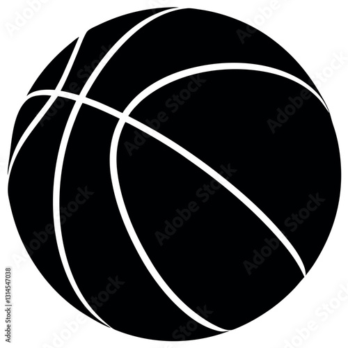 Basketball with concave grip lines.