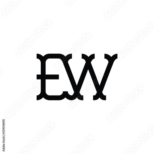 Wallpaper Mural EW monogram logo design letter text name symbol monochrome logotype alphabet character simple logo Torontodigital.ca