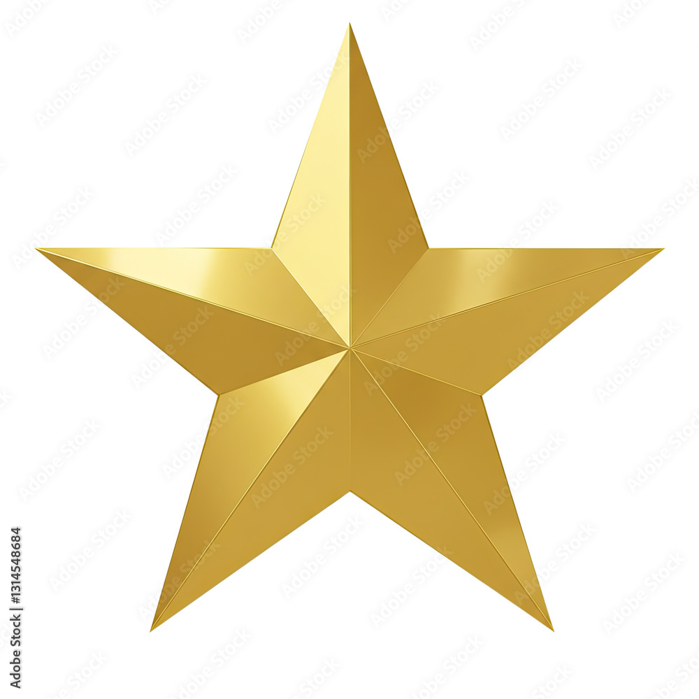 3D Golden Star Shiny, Realistic FivePointed Star for Awards, Decorations 3D Golden Star Shiny, Realistic FivePointed Star for Awards, Decorations