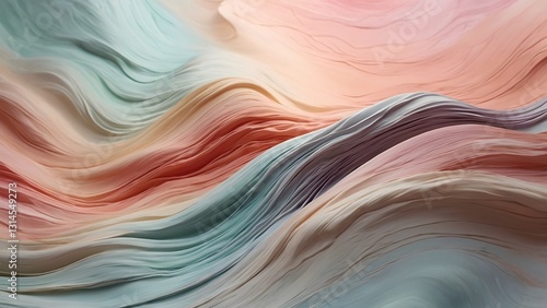 Colorful Swirls of Abstract Design Create a Calming Atmosphere in Modern Art