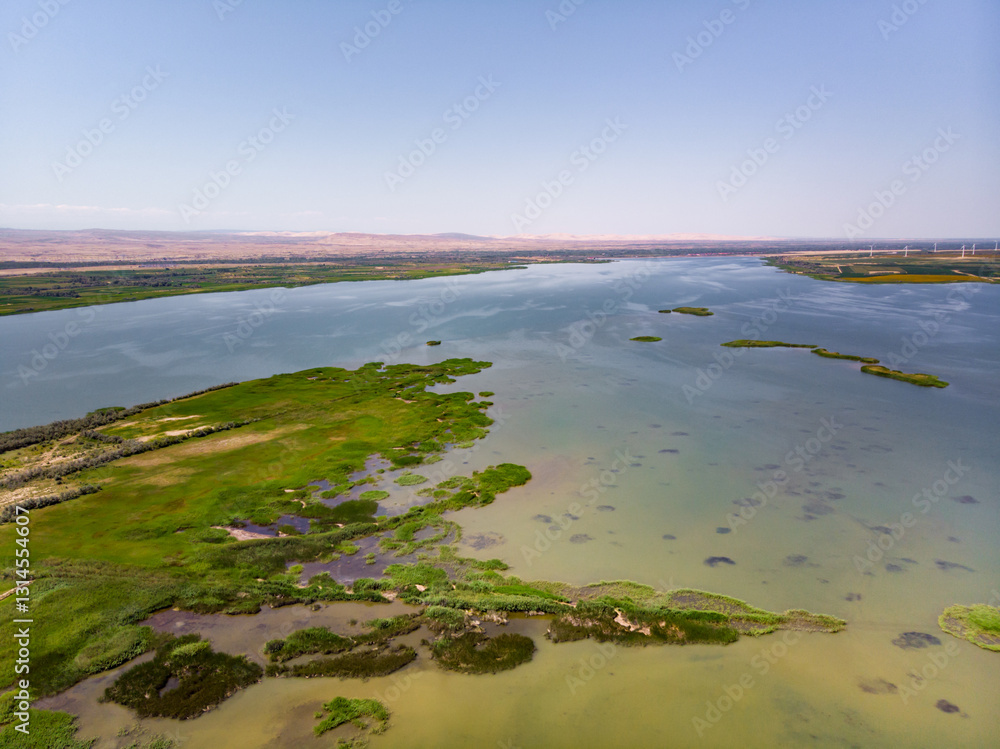 Obraz premium Lake in the Fuhai Desert, Altay Region, Xinjiang, China