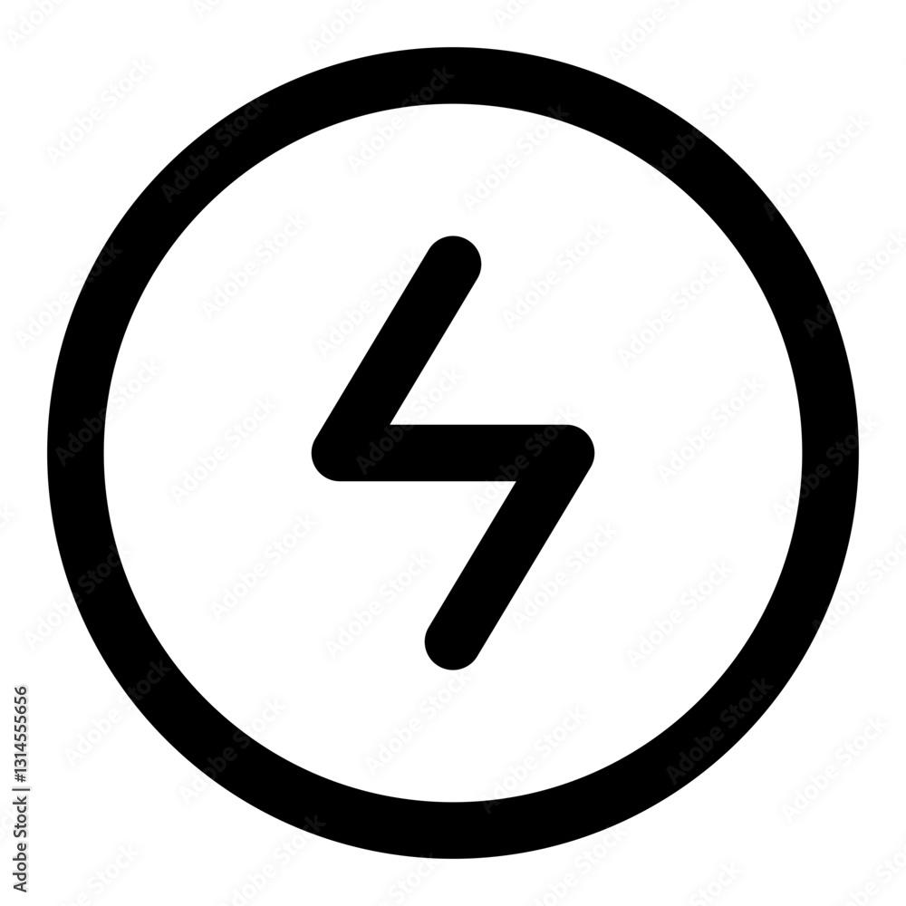 Flash Line Icon. Vector Illustration. Symbol of Lightning and Quick Power Flash Line Icon. Vector Illustration. Symbol of Lightning and Quick Power