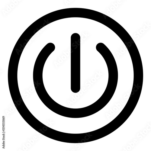 Power Line Icon. Vector Illustration. Symbol of Energy and System Control