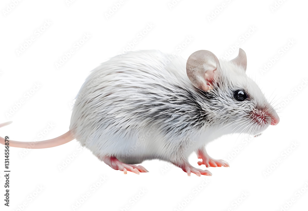 White mouse isolated on transparent background White mouse isolated on transparent background