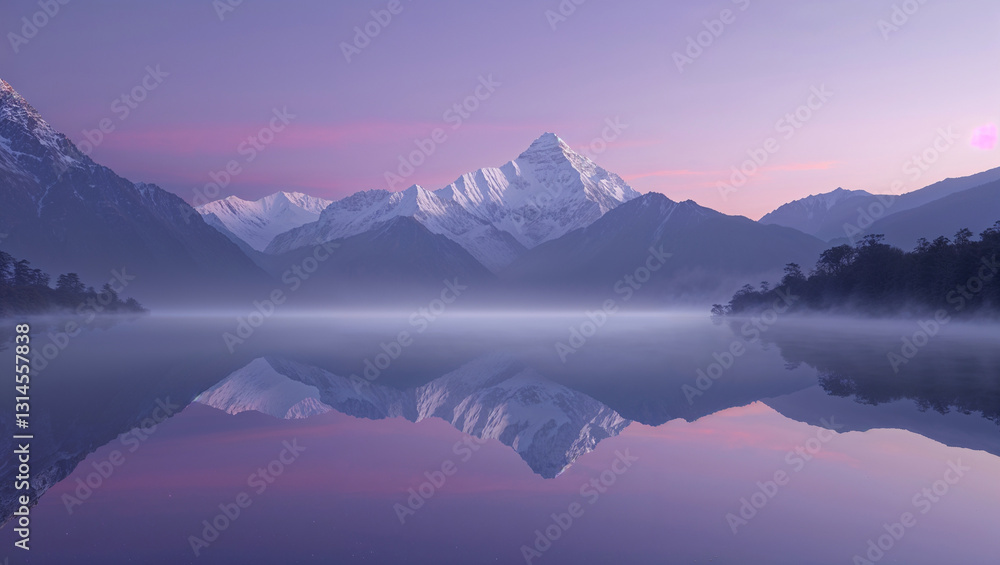 Fototapeta premium mountain landscape with lake