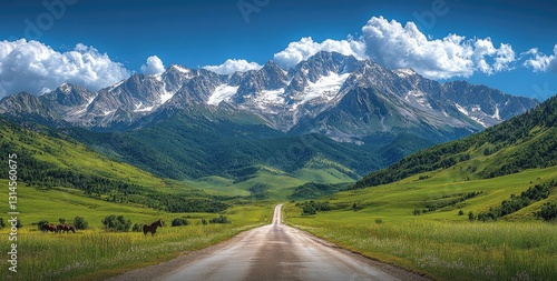 A road that leads to the distance with no end in sight