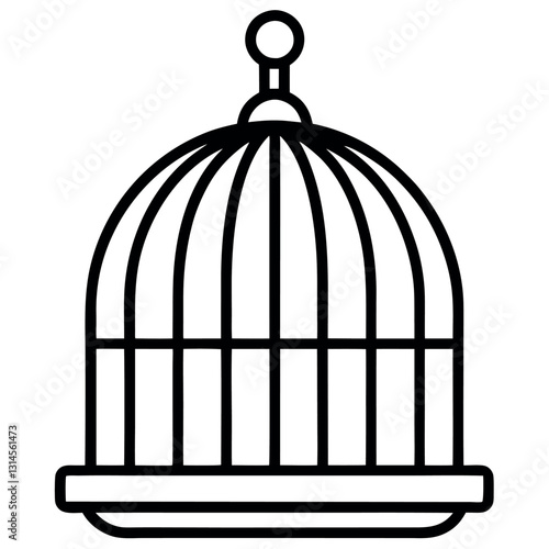 Birdcage white background.