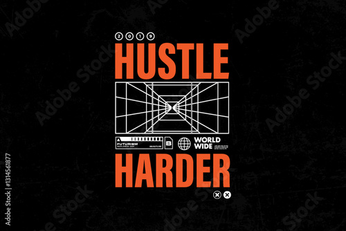 Brutalism Urban streetwear style poster design templates