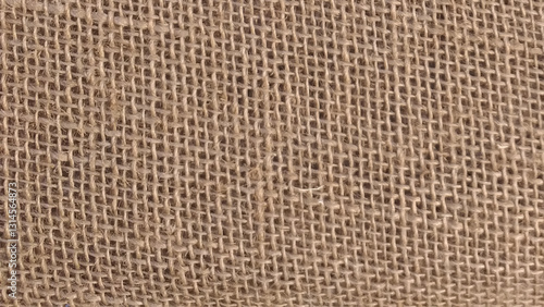 Hessian sack material texture, burlap cloth background. Close-up of fabric woven from burlap. 