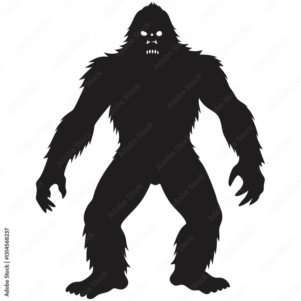 Fototapeta premium bigfoot mascot silhouette vector art