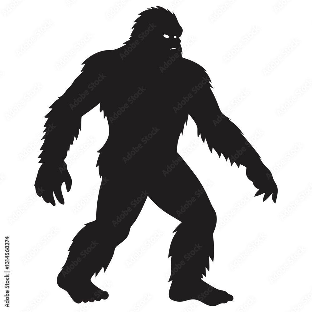 Fototapeta premium bigfoot mascot silhouette vector art