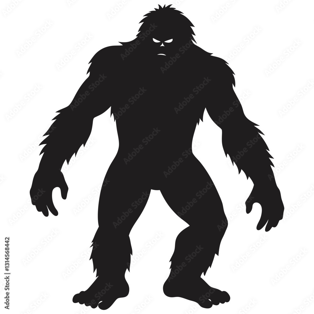 Fototapeta premium bigfoot mascot silhouette vector art