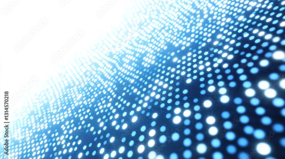 Abstract blue light dots wave motion Abstract blue light dots wave motion