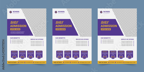 Kids back to school education admission flyer poster template bundle, Kids Childrens back to school education admission flyer poster layout, book cover, leaflet, poster, brochure, template