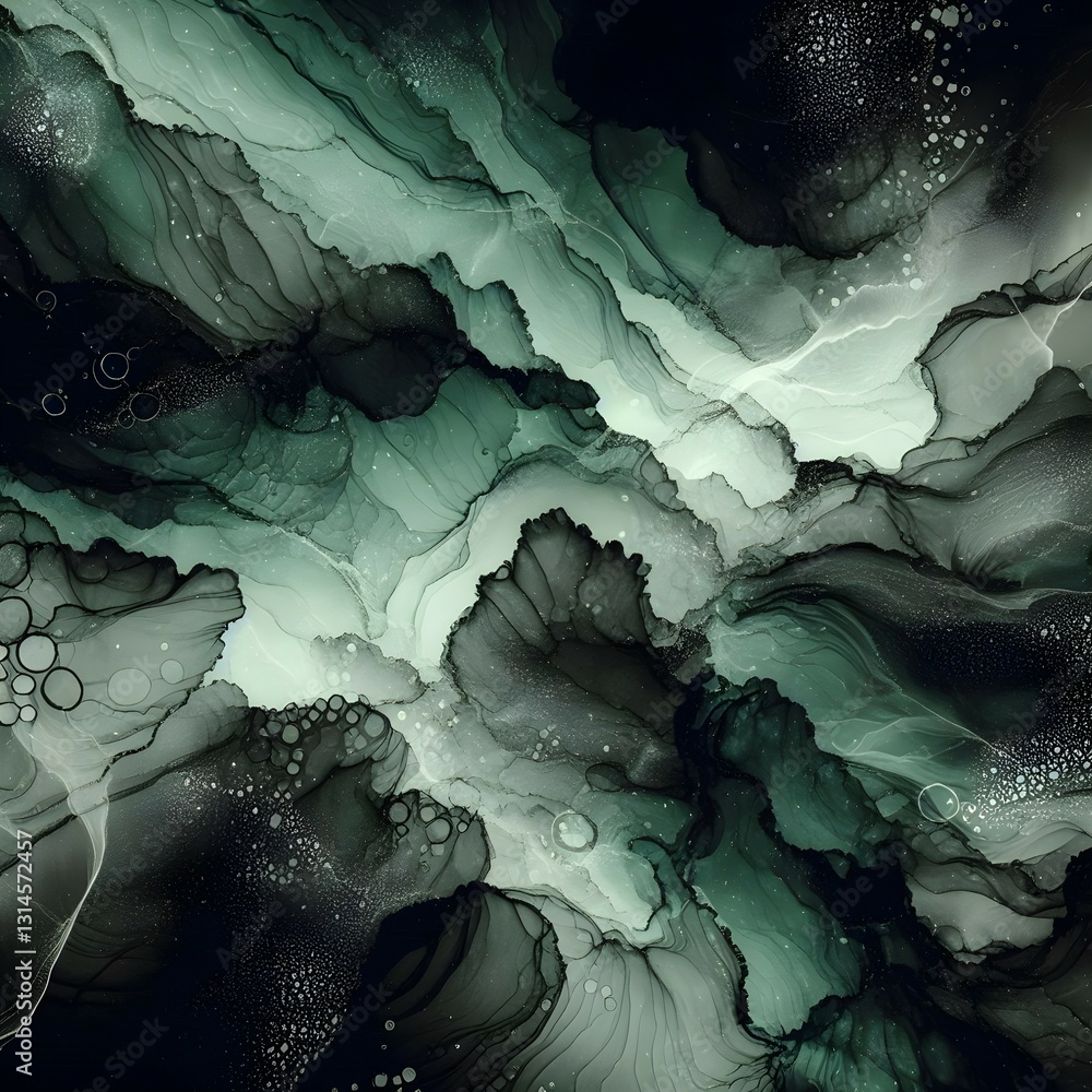 Obraz premium abstract black and green grunge textured background