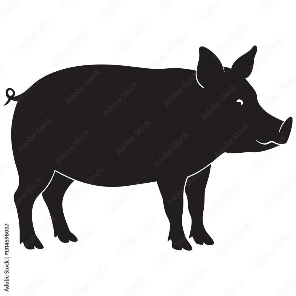 schwein silhouette vector art