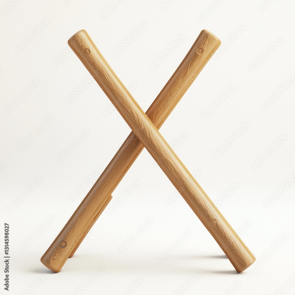 3D crutches icon, representing support for mobility and rehabilitation. 3D crutches icon, representing support for mobility and rehabilitation.
