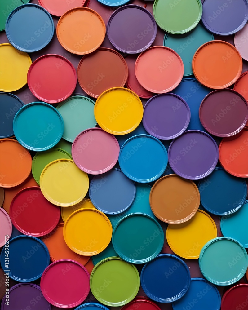 Colorful Circles: A vibrant and mesmerizing pattern of colorful circles arranged in a chaotic yet pleasing composition. Each circle, a distinct hue. Colorful Circles: A vibrant and mesmerizing pattern of colorful circles arranged in a chaotic yet pleasing composition. Each circle, a distinct hue.