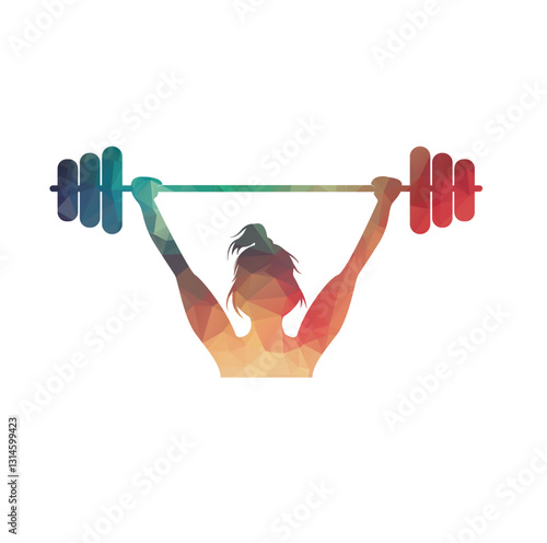 Fitness woman logo for Sport Label, Gym Badge, gym and fitness club, vector illustration