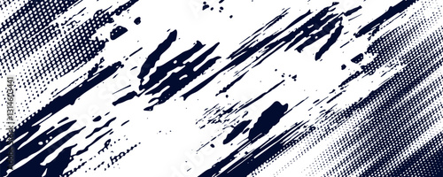 Dots halftone white blue gradient color pattern grunge texture background. Dots pop art comic sports style