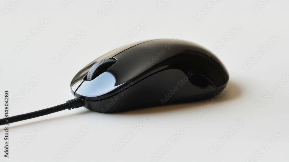 Vertical Mouse. Black Ergonomic Computer Mouse on White Background for Business and Technology Vertical Mouse. Black Ergonomic Computer Mouse on White Background for Business and Technology