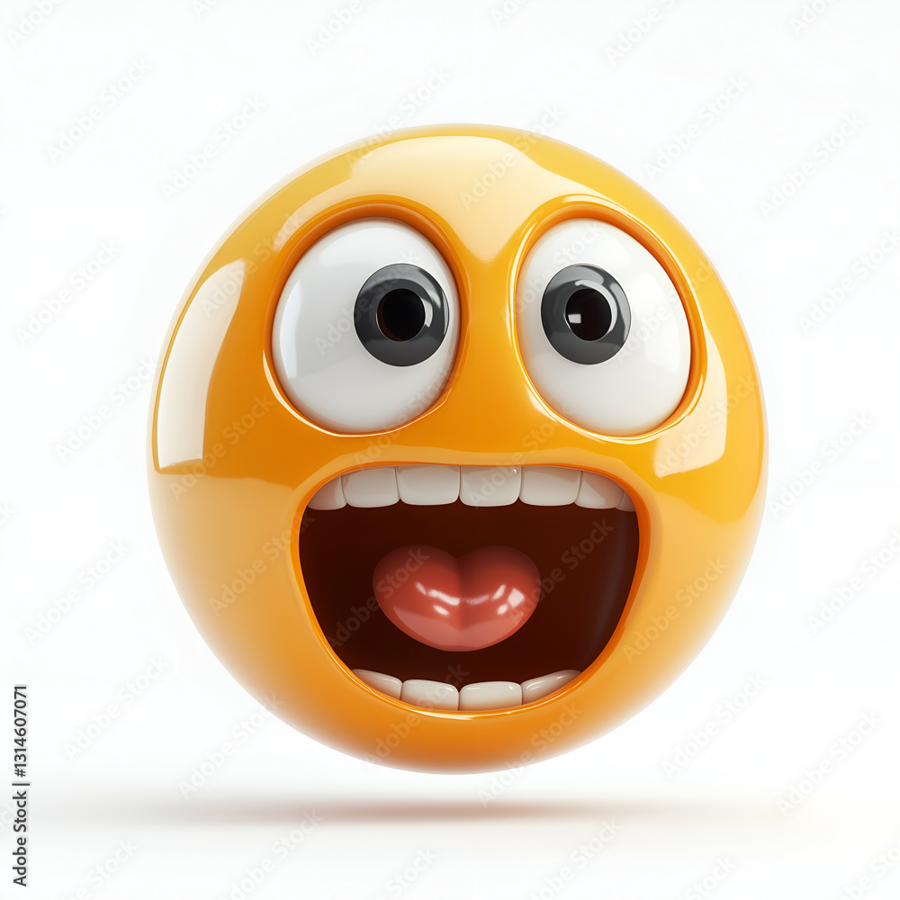 <Smiley Emoji Cartoon With Bold Colors: Playful Facial Expression of Joy and Whimsy | 3D Digital Design> <Smiley Emoji Cartoon With Bold Colors: Playful Facial Expression of Joy and Whimsy | 3D Digital Design>