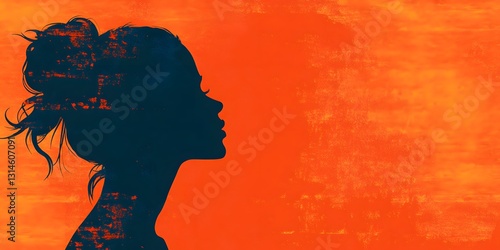 silhouette of a young woman