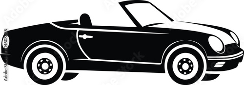 convertible car silhouette vector,  car silhouette