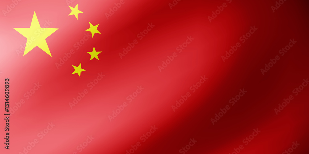 Waving flag of China. National flag of China background Waving flag of China. National flag of China background