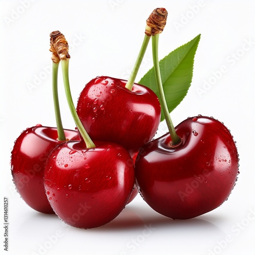 cherries isolated on white background