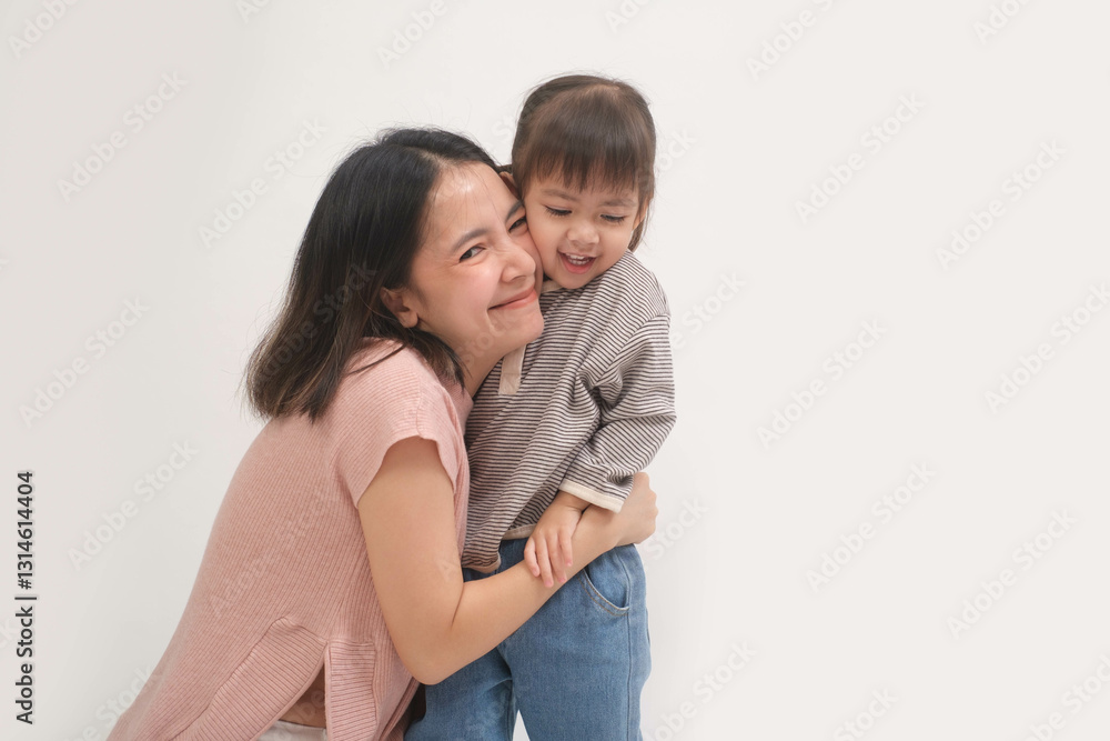 A joyful moment between a mother and her child, capturing love and togetherness in a light, minimalistic setting, highlighting familial bonds. A joyful moment between a mother and her child, capturing love and togetherness in a light, minimalistic setting, highlighting familial bonds.