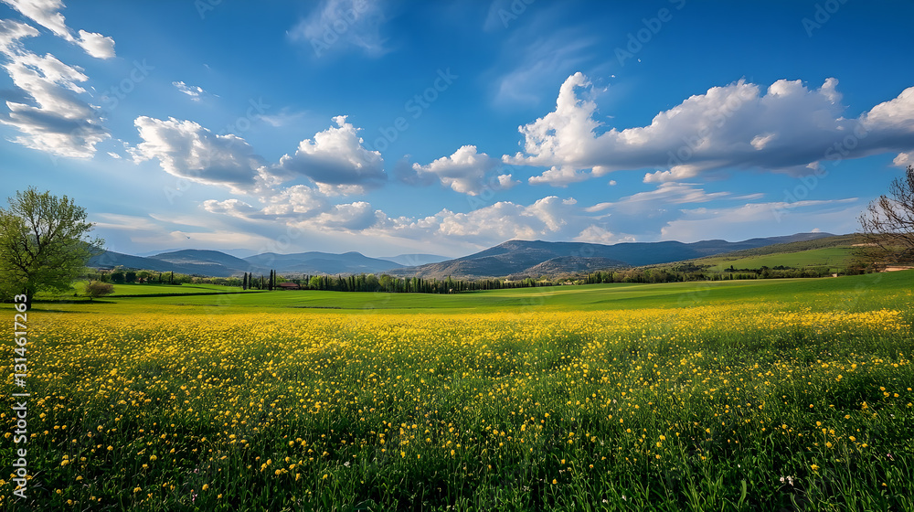Obraz premium Vast Flower Field Landscape