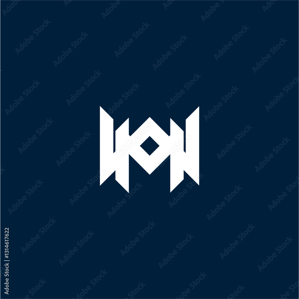 Fototapeta premium WM monogram logo