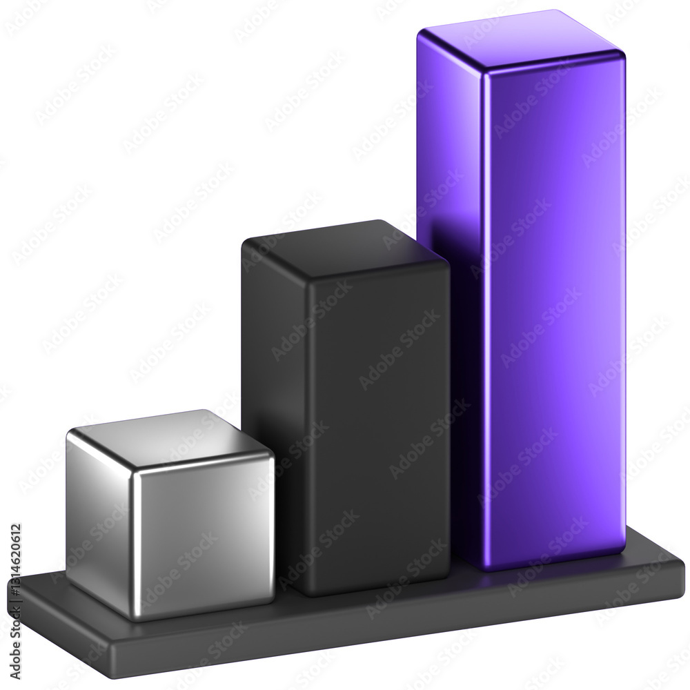 3d render of a bar chart 3d render of a bar chart