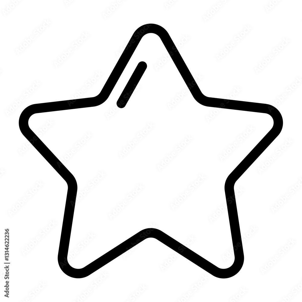 Simple Outline Star Icon for Design Projects
