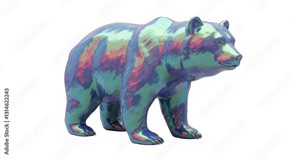 Fototapeta premium Isolated Holographic Bear