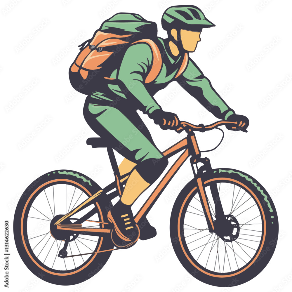 Obraz premium cyclist riding a bicycle