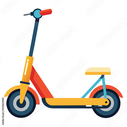 Colorful Electric Scooter with Seat for Comfortable Riding