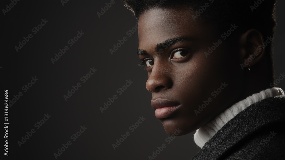 Stylish black man in a jacket, modern aesthetic, clean and confident look Stylish black man in a jacket, modern aesthetic, clean and confident look