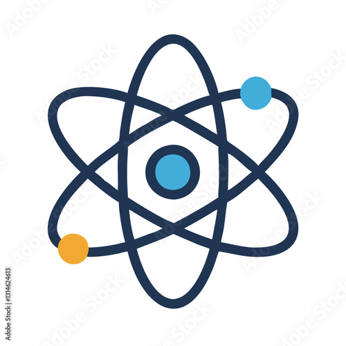 atom icon isolated on white background