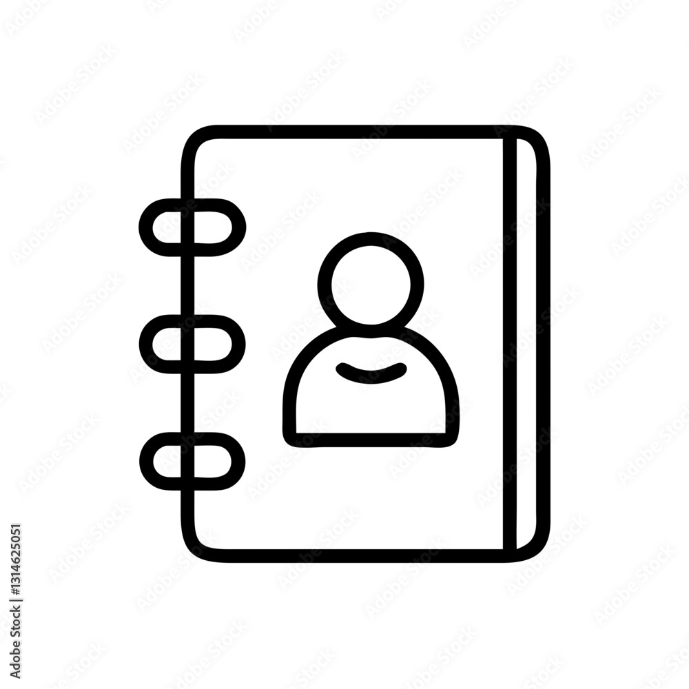 contact book icon vector illustration contact book icon vector illustration