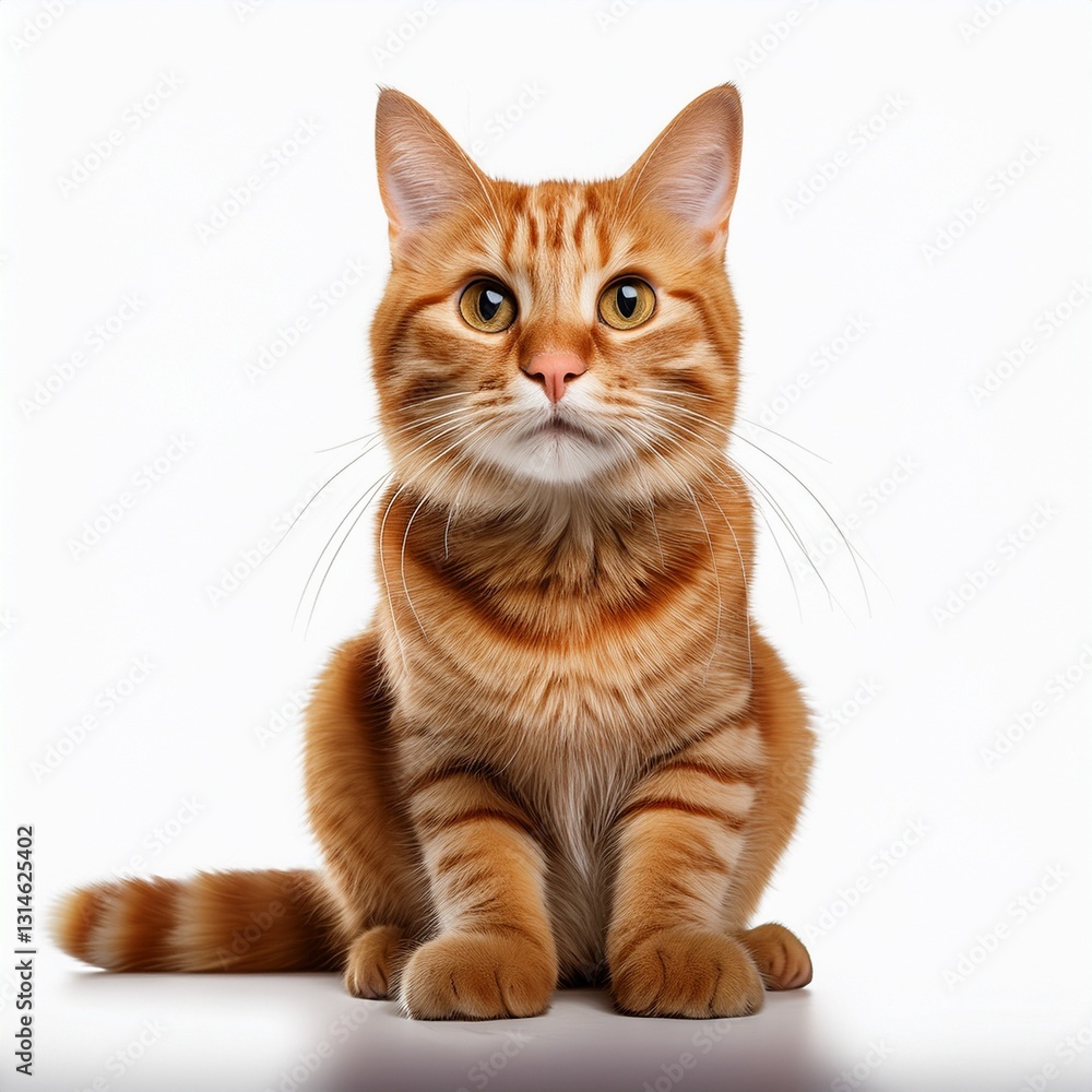 cat on white background cat on white background