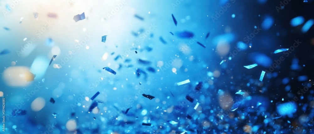 Festive blue confetti explosion on a bright background creating a celebratory atmosphere perfect for party invitations and event promotions Festive blue confetti explosion on a bright background creating a celebratory atmosphere perfect for party invitations and event promotions