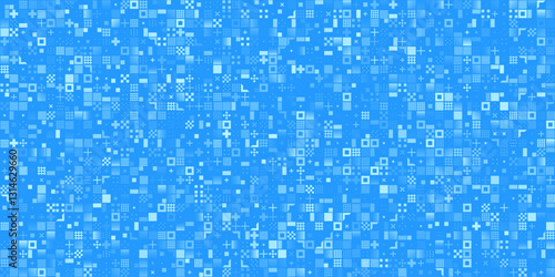 Blue Geometric Micro Grid P...