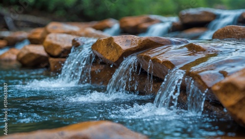 Wallpaper Mural Close-up of a small mountain waterfall. Torontodigital.ca