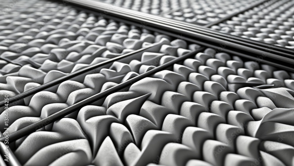 Obraz premium Close-up of a clean air filter featuring wire supports.