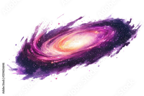 Andromeda Galaxy isolated clipart with transparent background