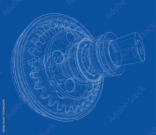 Wave Reducer. Vector illustration, 3d render