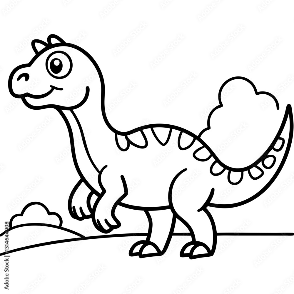 A vector dinosaur cartoon A vector dinosaur cartoon